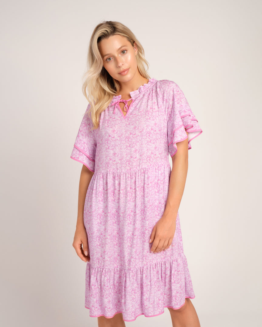 SIENNA MIDI DRESS - PINK