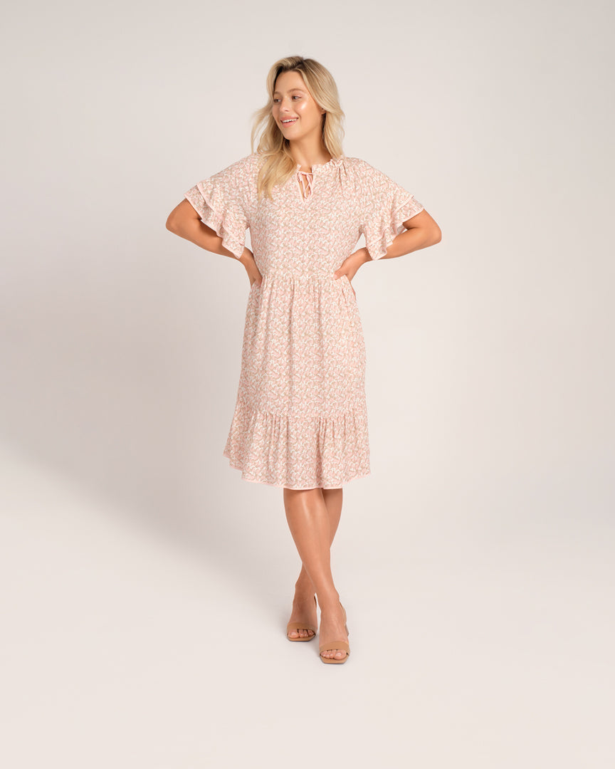 SIENNA MIDI DRESS - PASTEL