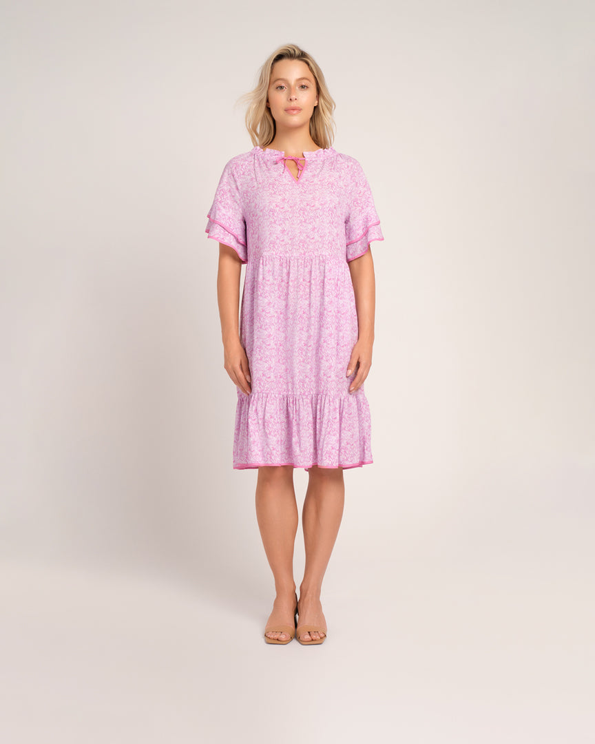 SIENNA MIDI DRESS - PINK