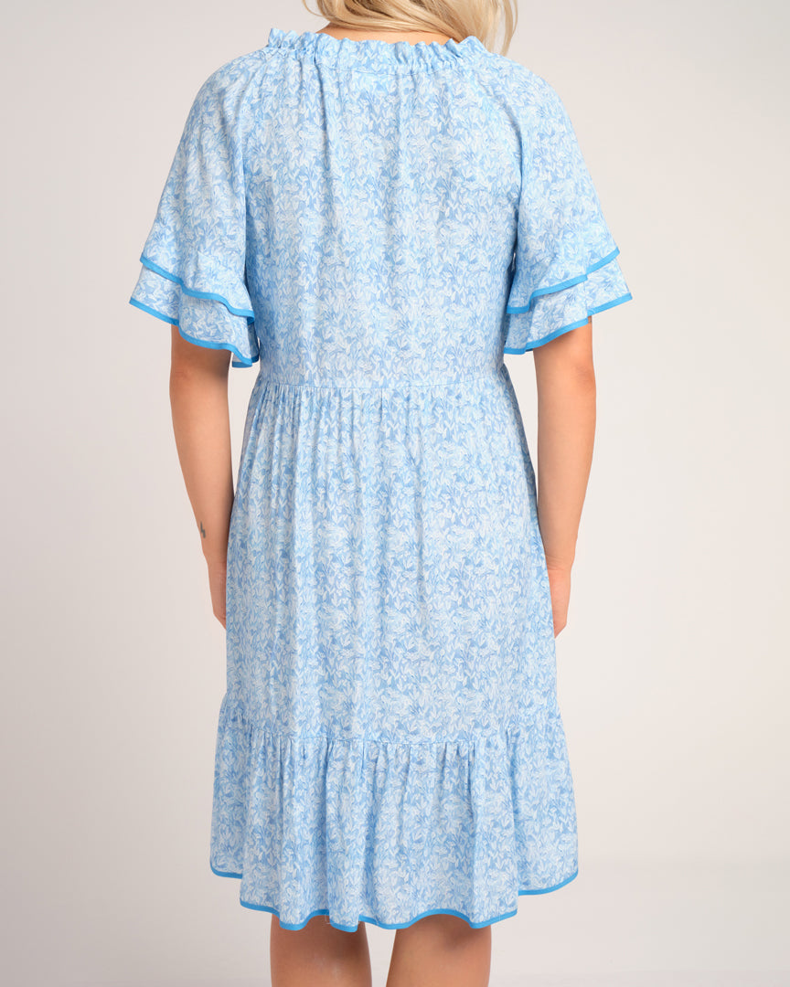 SIENNA MIDI DRESS -  BLUE