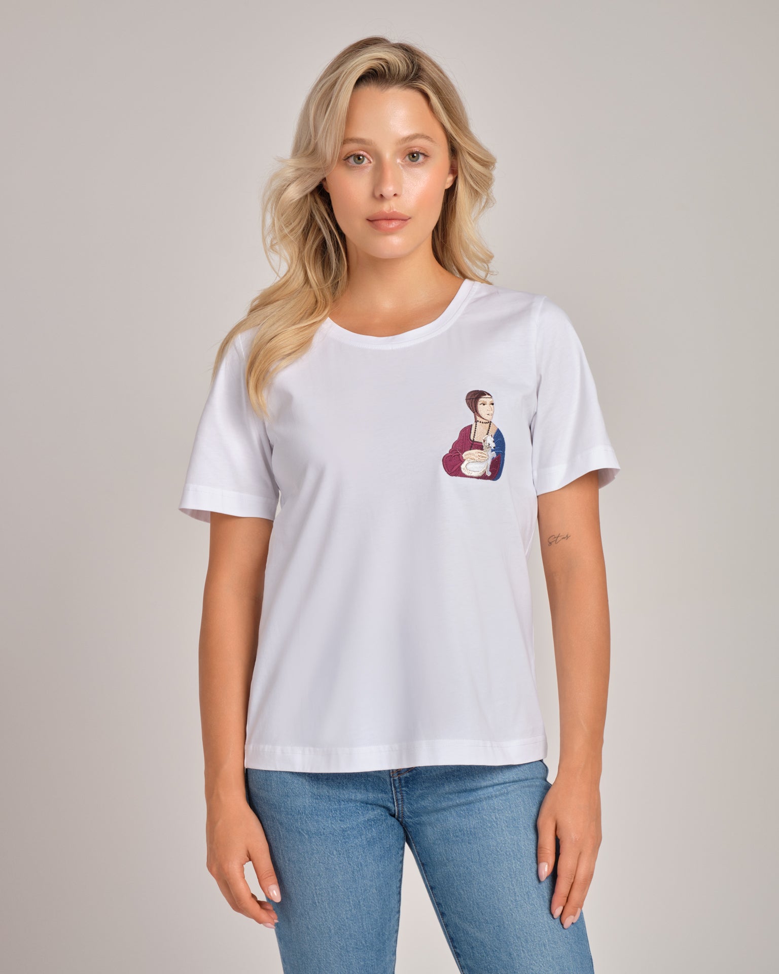 LADY WITH AN ERMINE T-SHIRT